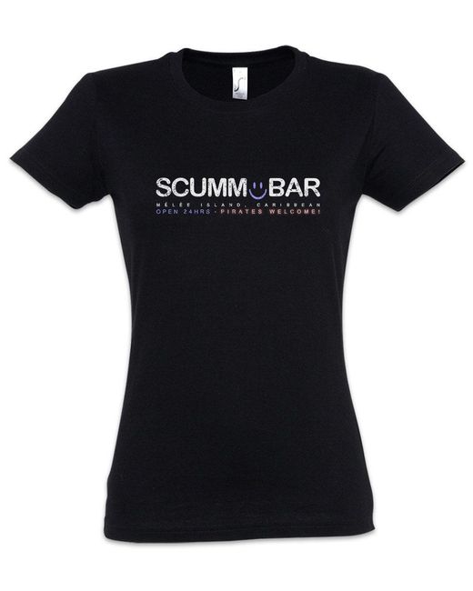 Urban Backwoods Black Print- Scumm Bar T-Shirt The Secret Adventure Of Monkey Island Game