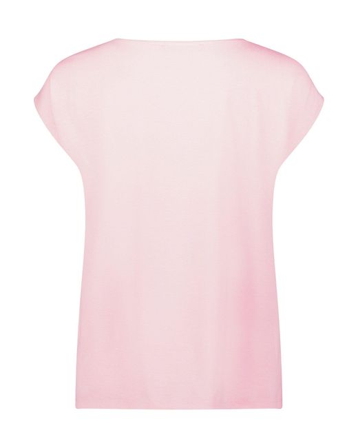 Betty Barclay Pink T-Shirt mit Print (1-tlg) Materialmix