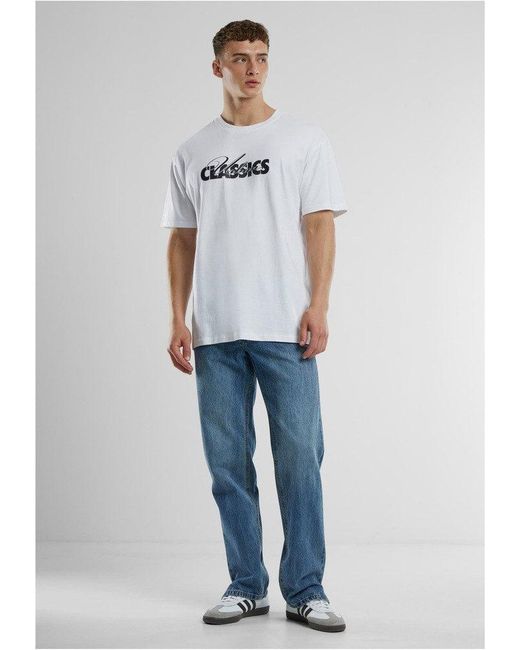 Urban Classics T-Shirt UC Cursive Bold Logo Heavy Oversized Tee in White für Herren
