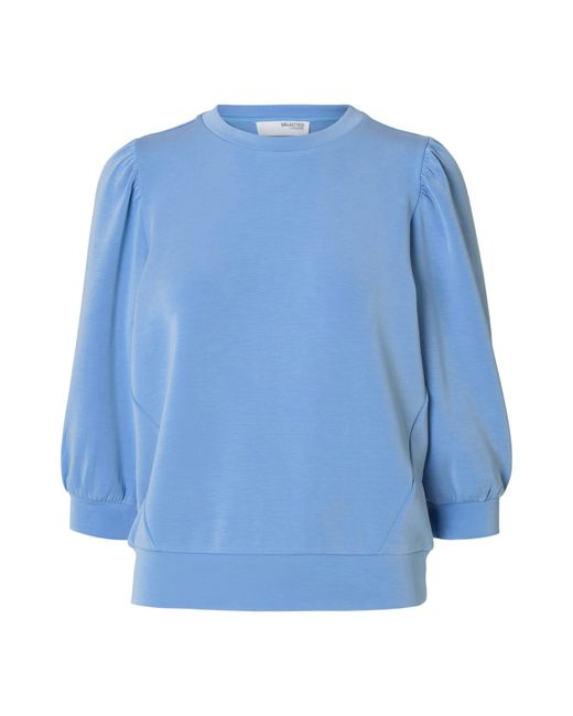 SELECTED Blue Langarmbluse