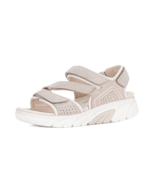Gabor Black Sandalette Keilabsatz, Riemchensandale Mit Lochmuster Und Ziernähten, G-Weite