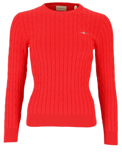 Gant Rundhalspullover in Red für Herren