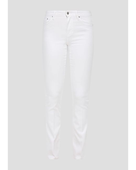S.oliver White 5-Pocket- Ankle-Jeans Beverly / Slim Fit / Mid Rise / Bootcut Leg