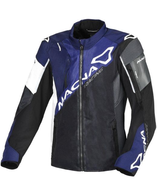 Macna Motorradjacke Sigil Motorrad Textiljacke protektoren reflektierende reißverschluss in Blue für Herren