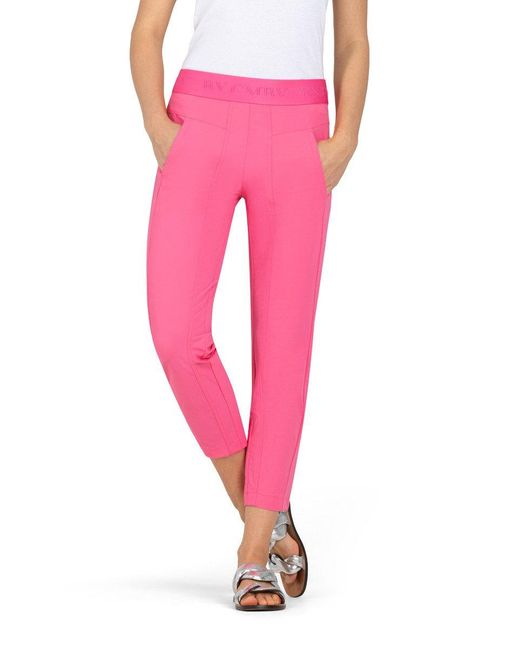 Cambio Pink Stoffhose Jorden seam cropped