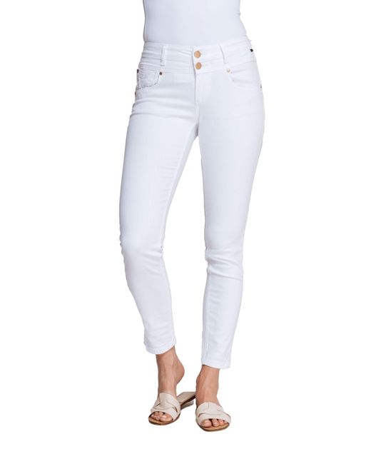 Zhrill Blue Mom- Skinny Jeans KELA Weiß angenehmer Tragekomfort