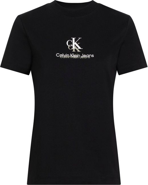 Calvin Klein Black Calvin Klein Jeans T-Shirt PLUS SHADOW GRAPHIC REGULAR TEE in groß Größen