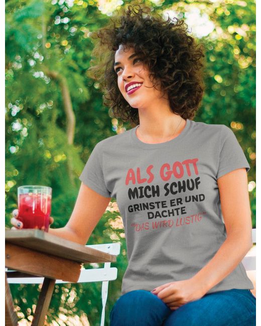 Youth Designz Gray Print- Gott mich Schuf