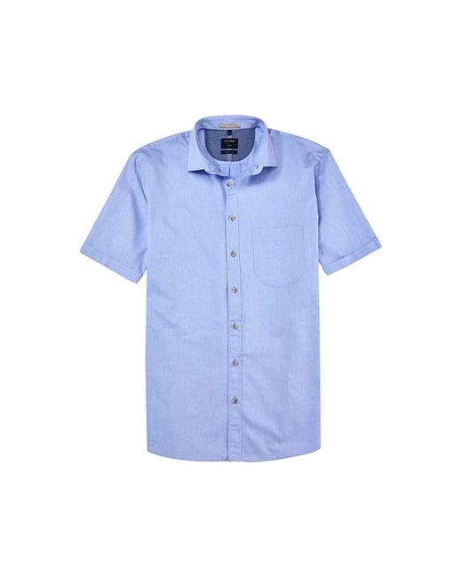 Olymp Langarmhemd blau (1-tlg) in Blue für Herren