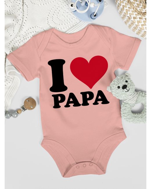 Shirtracer Pink Shirtbody I Love Papa