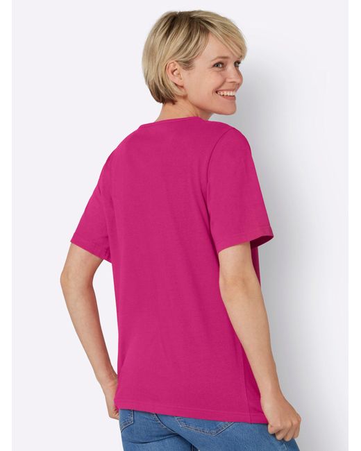 Sieh an! Pink T- Kurzarm-Shirt