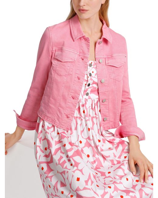 Marc Cain Pink Jeansjacke "Collection Summer Flash" Premium mode Jacke in Colordenim "Rethink Together"