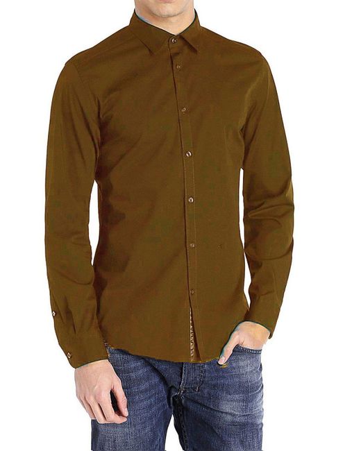 DIESEL Langarmhemd S-Toki Camicia 5CD Hemd in Brown für Herren