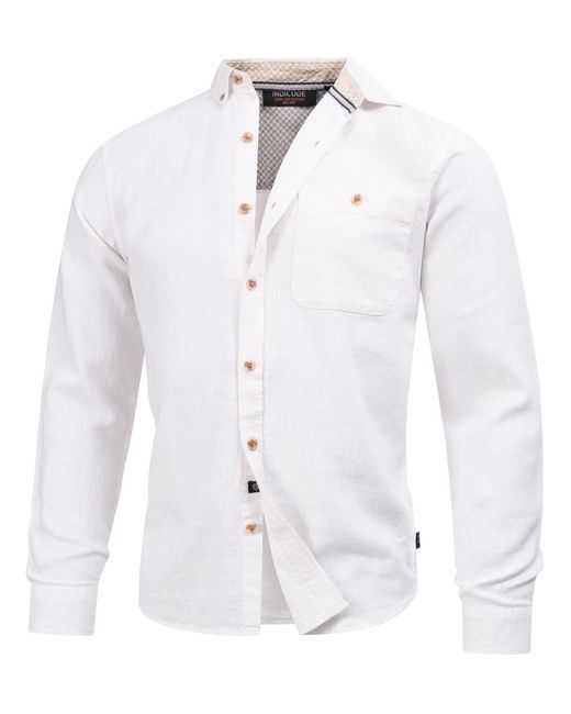 INDICODE Langarmhemd INNiell in White für Herren