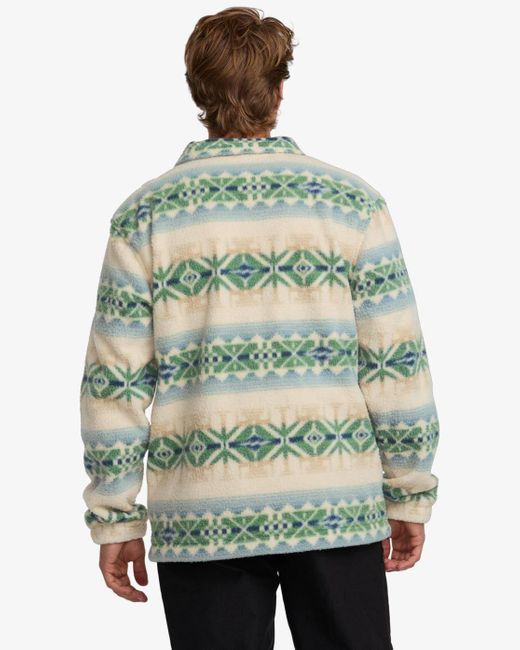 Billabong Fleecepullover Boundary in Green für Herren