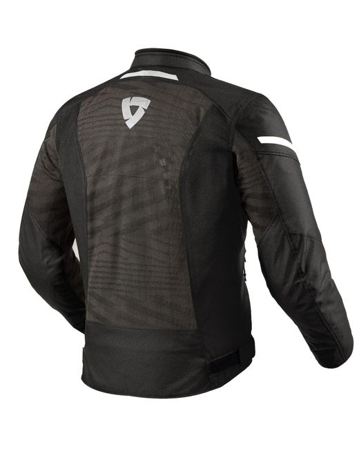Revit Motorradjacke Torque 2 H2O Textiljacke Schwarz / Weiss in Black für Herren