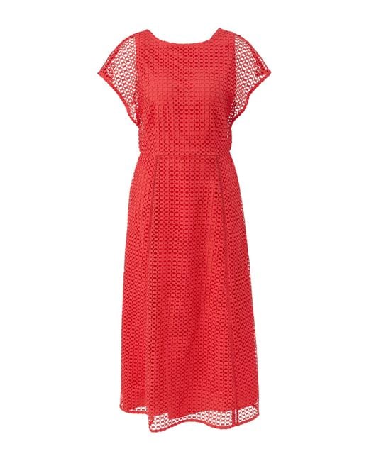 s.Oliver BLACK LABEL Maxikleid Kleid aus Häkelspitze in Rot | Lyst DE