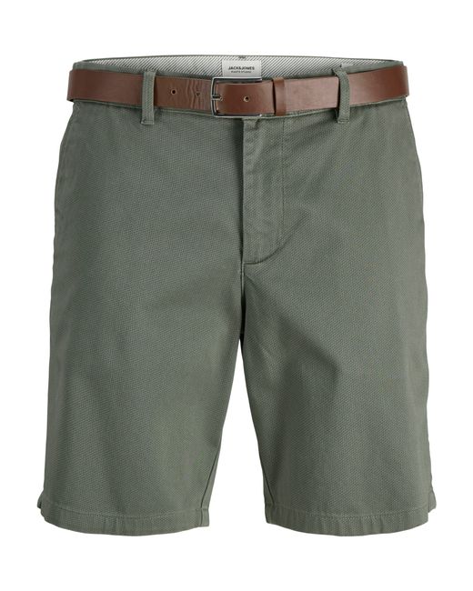 Jack & Jones Chinoshorts JPSTMARCO LEGACY SHORT W BELT C STYDSS25 (Set, 2-tlg., ü) mit Gürtel in Green für Herren