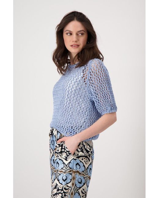 Monari Blue Ajourpullover