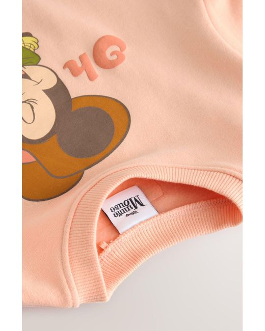 Next Pink Sweatkleid Langärmeliges Sweatshirtkleid, Minnie Mouse (1-tlg)