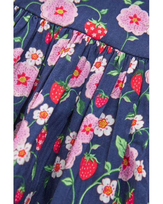 Next Blue Druckkleid Cath Kidston Relaxed Fit Kleid mit Blumenmuster (1-tlg)