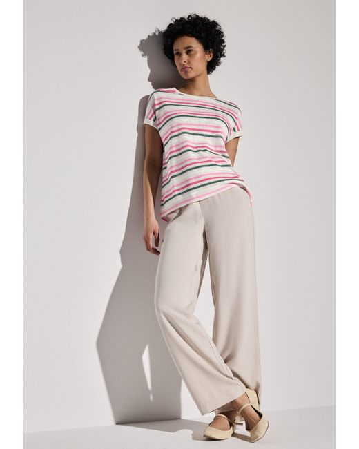 Street One Natural Shirttop mit Streifenmuster