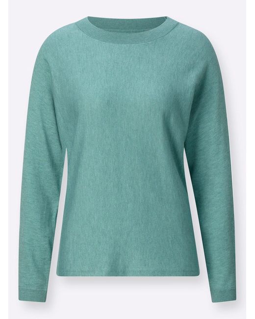 Sieh an! Green Strickpullover Fledermauspullover