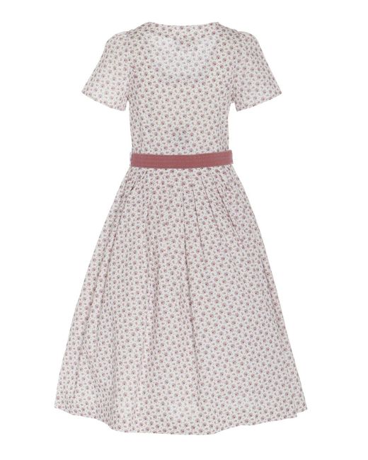 BERWIN & WOLFF White Trachtenkleid Trachten Sommerkleid aus Baumwoll-Blümchenstoff