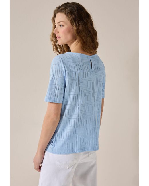 Cecil Blue T-Shirt mit U-Boot-Ausschnitt