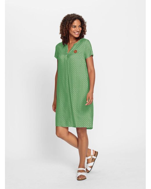 WITT Green Etuikleid Druckkleid