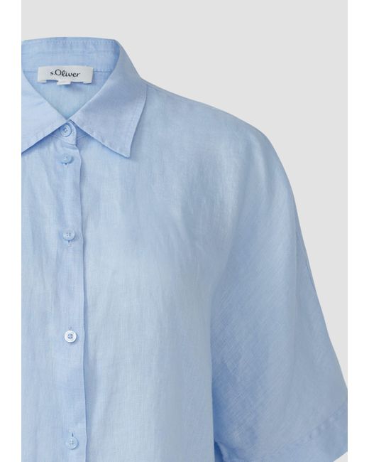 S.oliver Blue Kurzarmbluse Bluse