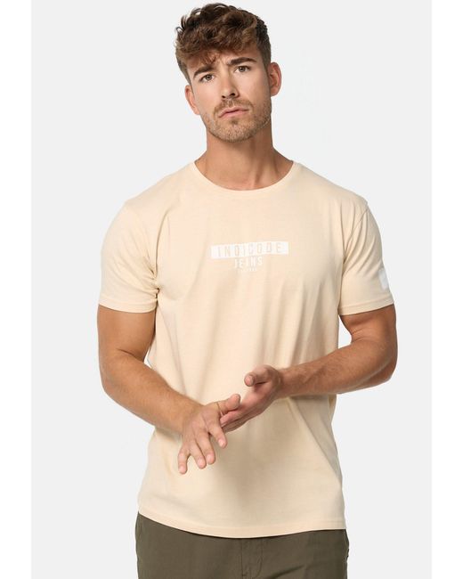 INDICODE T-Shirt INVegas in Natural für Herren