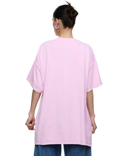 Worldclassca Pink Oversized T-Shirt Sommer Oberteil Print - VOGLIO SOLO AQUA DI COCO VIVA LA COSTIERA