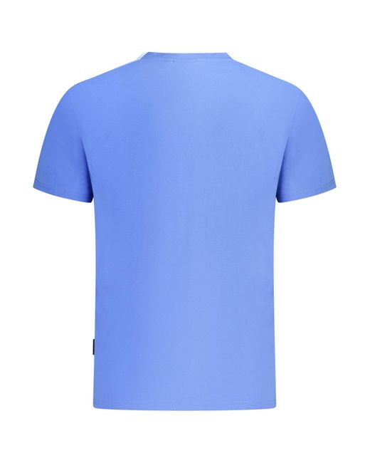 Napapijri T-Shirt Elegantes Kurzarmshirt Blau mit Stickerei in Blue für Herren