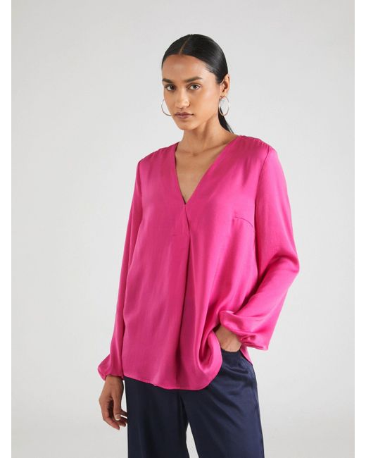Inwear Pink Langarmbluse Rinda (1-tlg) Drapiert/gerafft, Falten