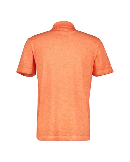 Lerros Poloshirt mit lässigem Brustprint in Orange für Herren
