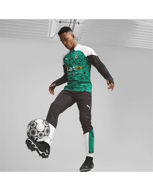 PUMA Sweatshirt Borussia Mönchengladbach Fußball-Trainings-Top mit in Green für Herren