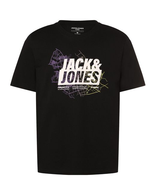 Jack & Jones T-Shirt JCOMap in Black für Herren