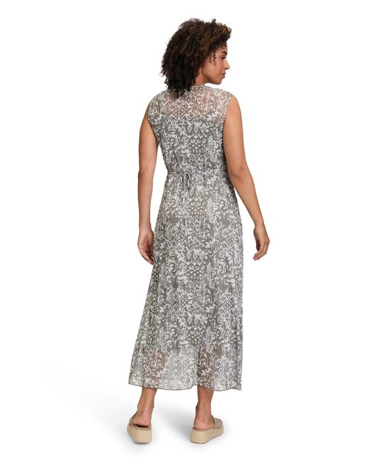 Cartoon Gray Midikleid Kleid Lang ohne Arm