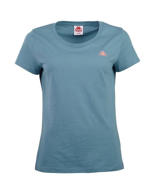 Kappa Blue Women T-Shirt, Slim Fit (1-tlg)