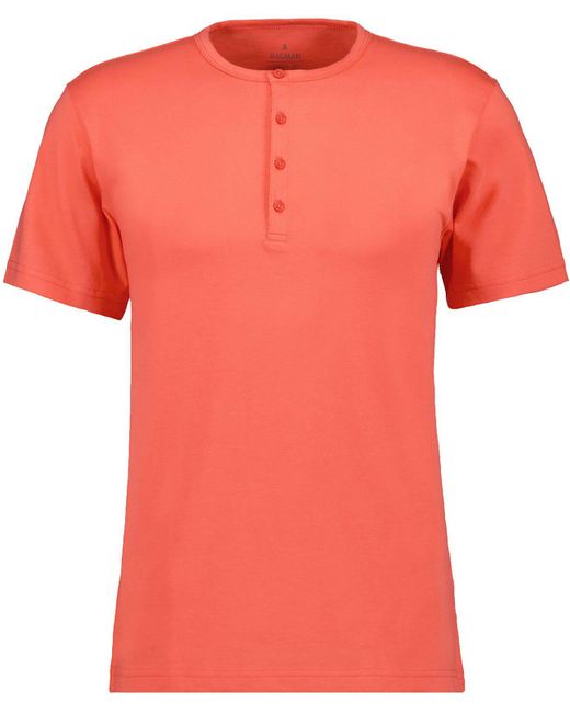 RAGMAN Henleyshirt in Orange für Herren