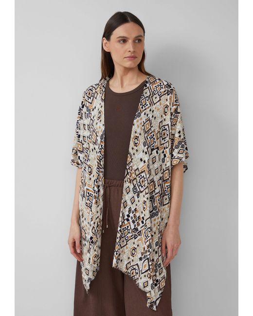 S.oliver Gray Poncho mit Artwork