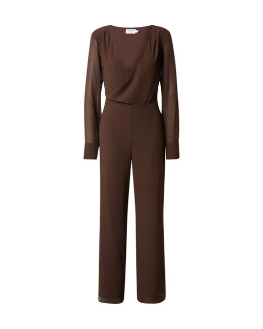 NA-KD Brown Jumpsuit (1-tlg) Falten