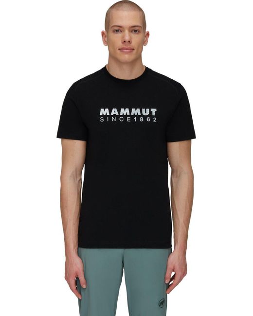 Mammut Kurzarmshirt Trovat T-Shirt Men Logo BLACK für Herren