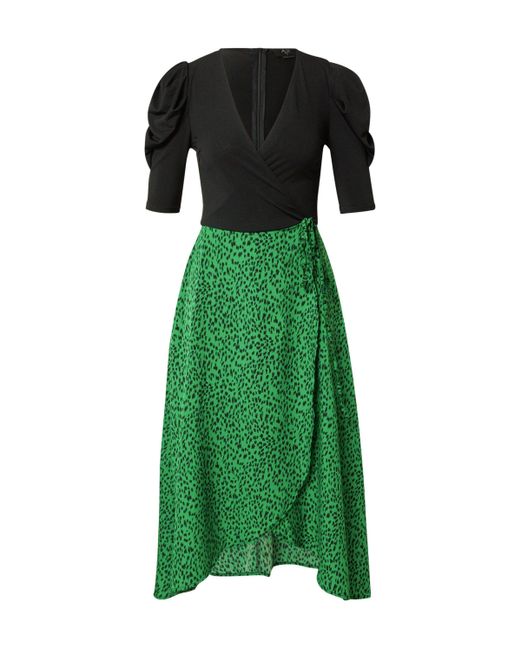 AX Paris Green Sommerkleid (1-tlg) Drapiert/gerafft, Wickel-Design