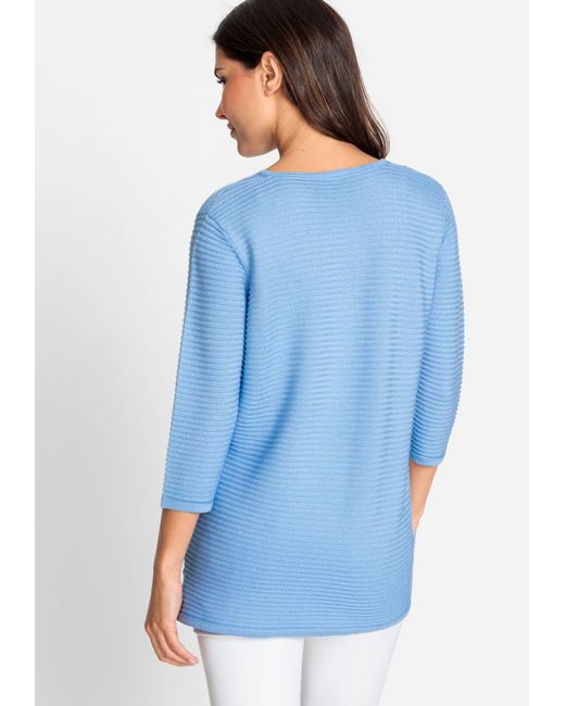 Olsen Blue Strickpullover Pullover Long Sleeves