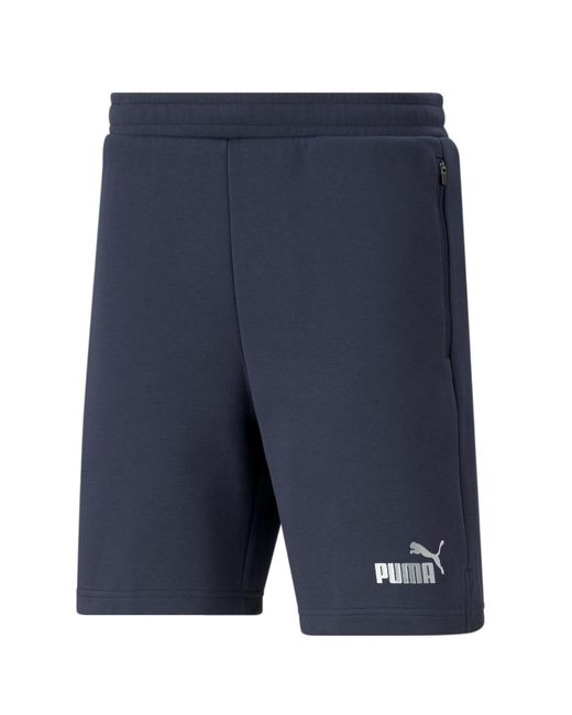 PUMA Shorts kurze Hose Jogginghose mit Taschen aus weicher Baumwolle (0-tlg) in Blue für Herren