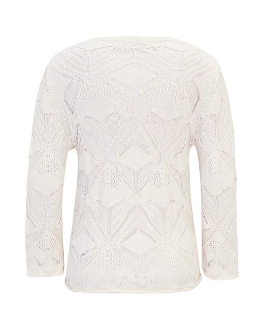 Cartoon White Strickpullover Kurz