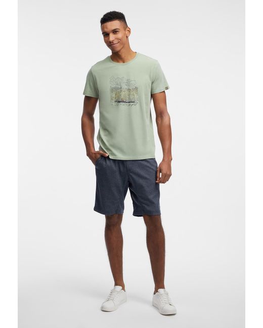 Ragwear T-Shirt ROGGERO GRADIENT Nachhaltige & Vegane Mode in Green für Herren