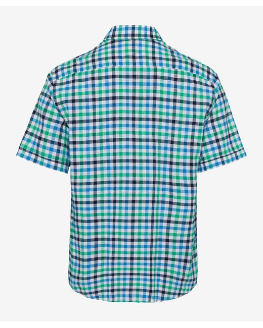 Brax Kurzarmhemd (-) Style Dan C (42-3928) in Blue für Herren